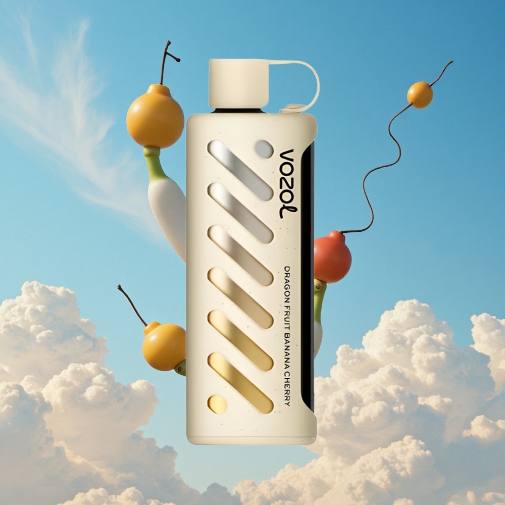 Drakenvrucht Banaan Kers VOZOL Gear Shisha 25000 Puffs Dubbele Mesh Spoel Dual Modes Belgie Groothandel
