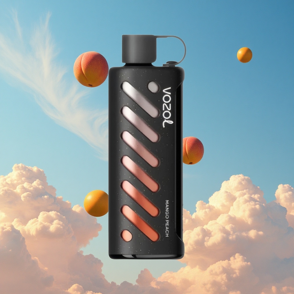 Mango Perzik VOZOL Gear Shisha 25000 Puffs Dubbele Mesh Spoel Dual Modes Belgie Groothandel