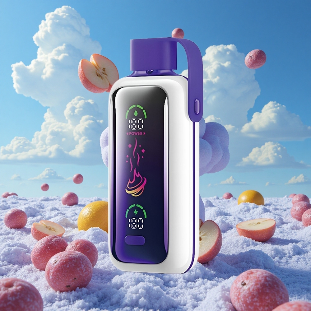 Druif IJs VOZOL Star 20000 Puffs 2.2" HD Spiegelscherm Dubbele Mesh Spoel Belgie Groothandel