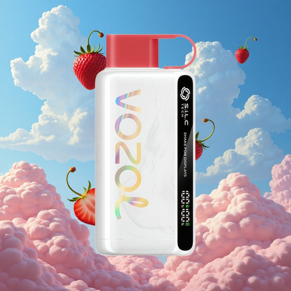 Aardbei Framboos Kers VOZOL STAR 9000/12000 Wegwerp Vape met Mondstukbescherming Belgie Groothandel