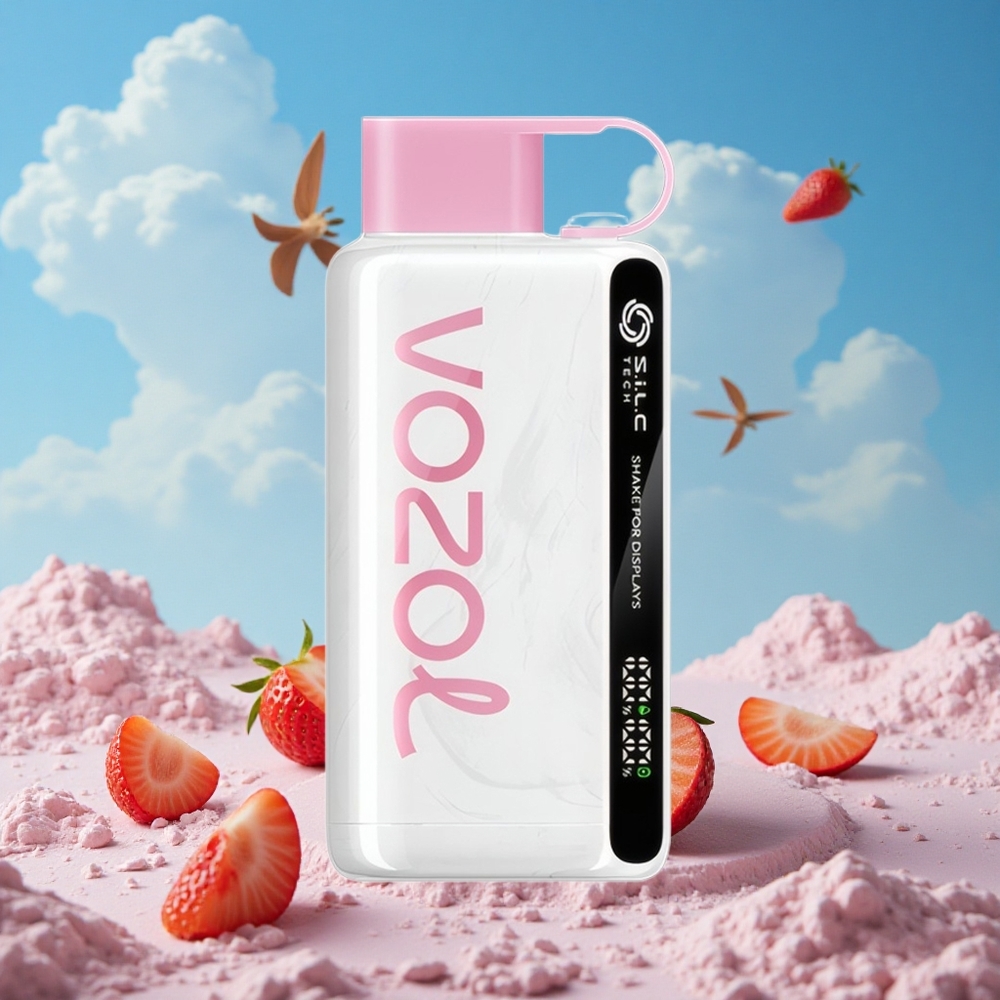 Aardbeien Roomijs VOZOL STAR 9000/12000 Wegwerp Vape 650mAh Batterij Belgie Groothandel