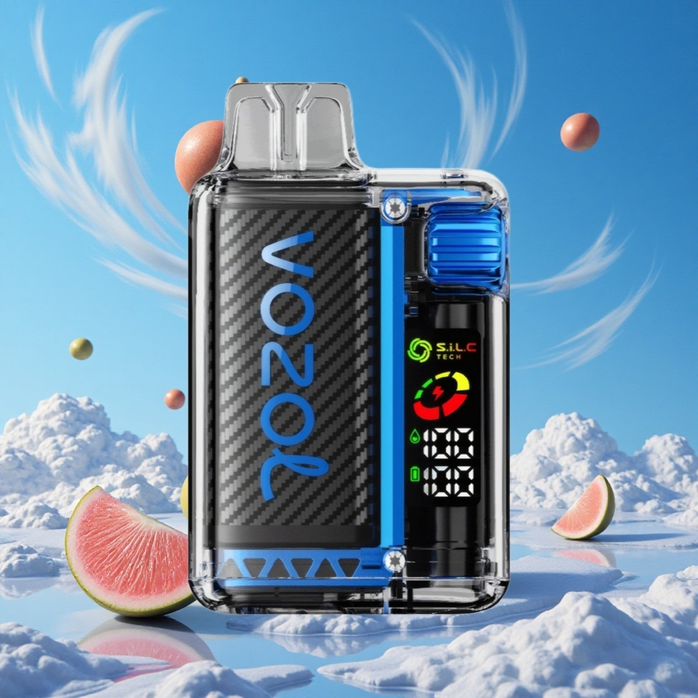 Blauwe Razz IJs VOZOL Vista 20000 Puffs Oplaadbare Herbruikbare Kit met OLED Scherm Belgie Groothandel